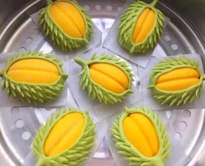 教你制作面点榴莲馒头
